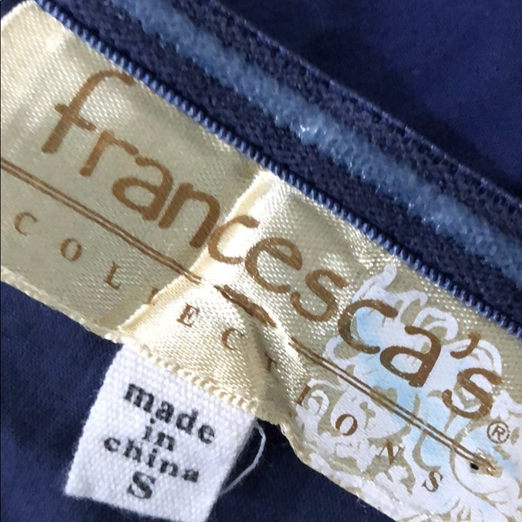 Francesca's Strapless Fit & Flare Dress Navy Small - Picture 8 of 8